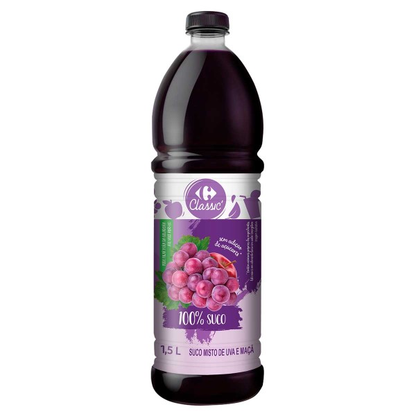 Encontraproduto.com.br - Suco Misto de Uva e Maça Classic Carrefour 1.5 L
