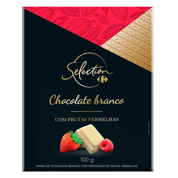 Encontraproduto.com.br - Ovo 2D Selection Chocolate Branco Frutas Vermelhas Carrefour Selection 100 g