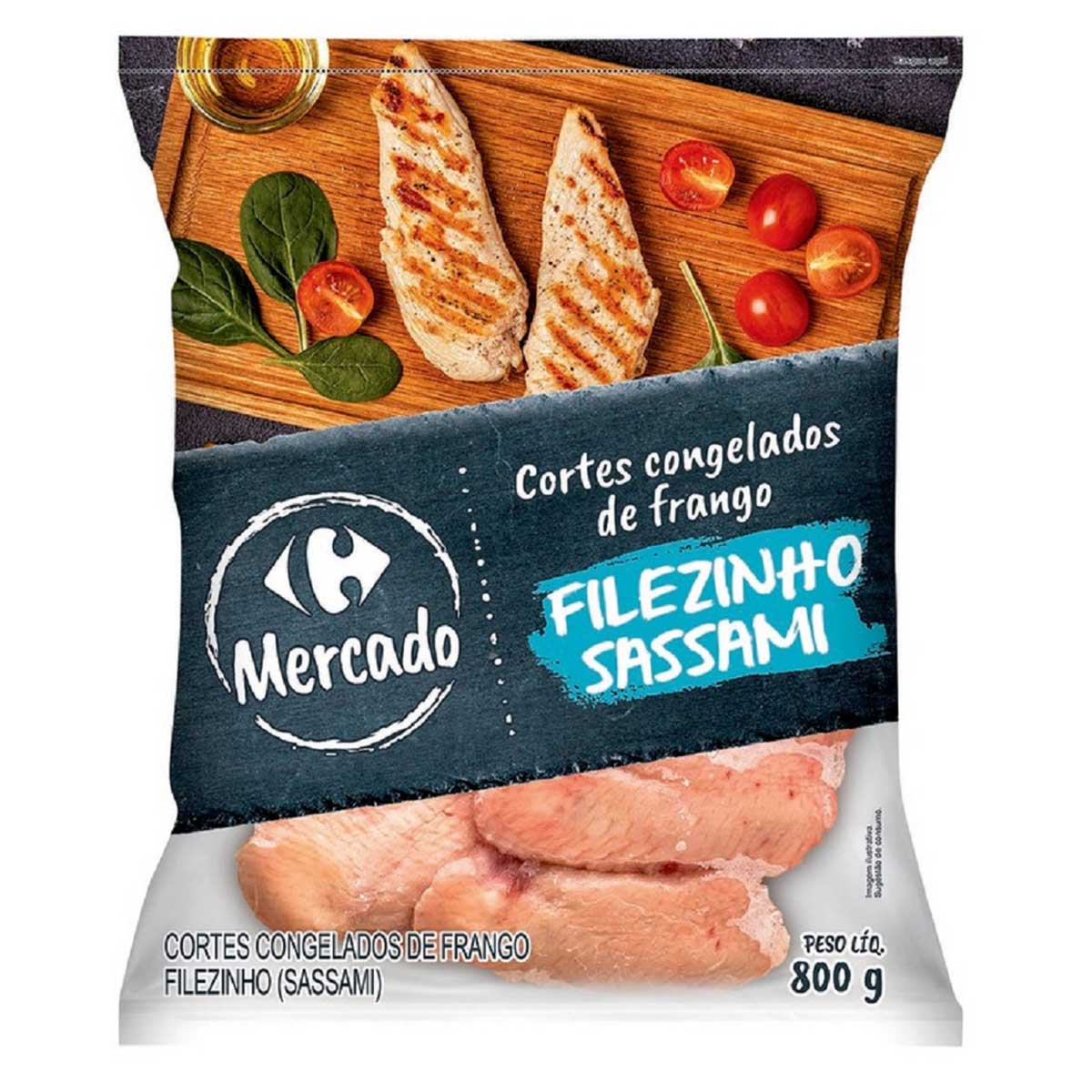 Encontraproduto.com.br - Filé de Frango Sassami Congelado Mercado Carrefour 800g