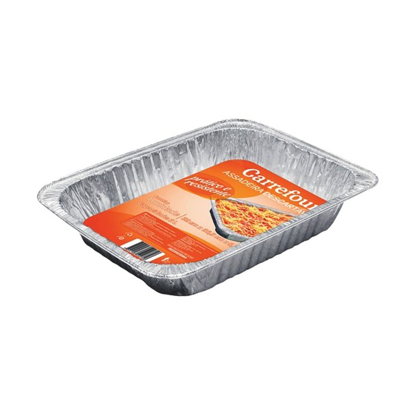 Encontraproduto.com.br - Assadeira Descartável Retangular Carrefour 3 L
