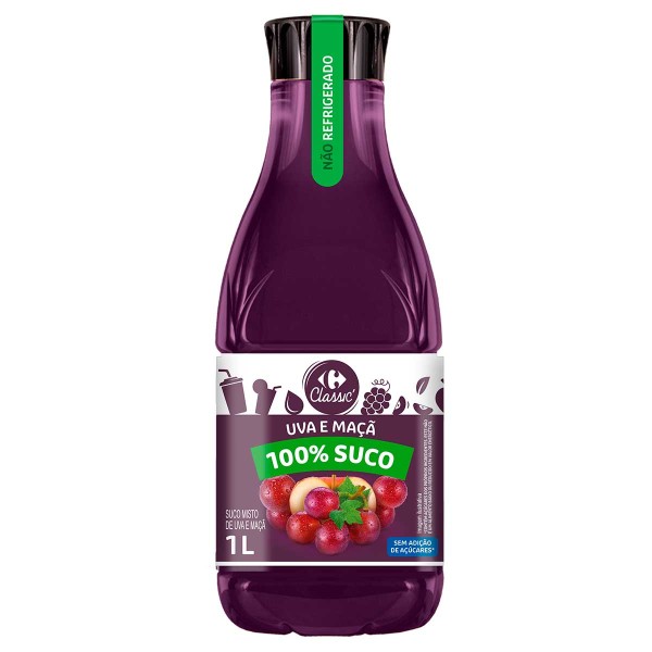 Suco Misto de Uva e Maçã Carrefour Classic 1L