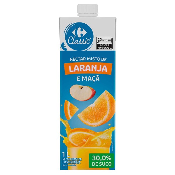 Encontraproduto.com.br - Néctar Misto Sabor Laranja e Maçã Carrefour Classic 1L