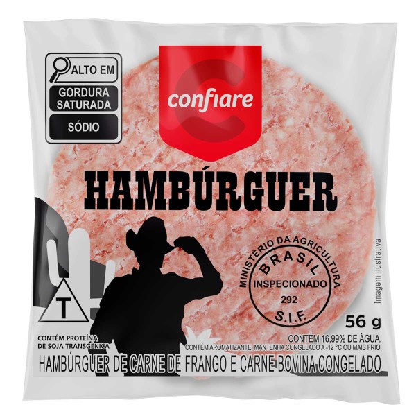 Encontraproduto.com.br - Hambúrguer Misto Unitário Confiare 56g