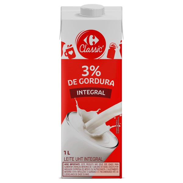 Encontraproduto.com.br - Leite UHT Integral Carrefour Classic 1L