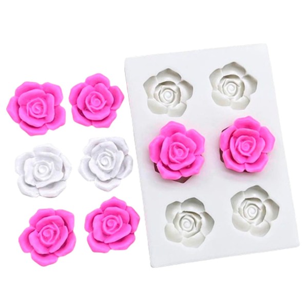 Encontraproduto.com.br - Molde De Silicone Rosas Chiques COD2701 MAZULLI