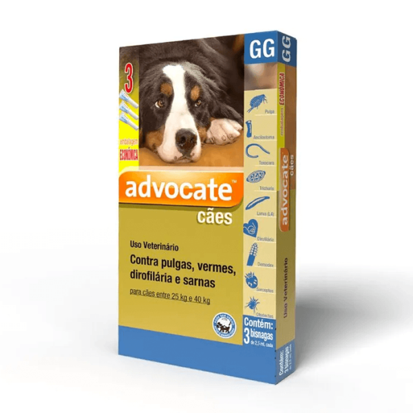 Encontraproduto.com.br - Advocate Cães Combo - para Cães de 25 até 40kg