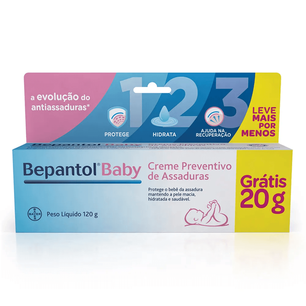 Creme Preventivo De Assaduras Para Bebes Bepantol Baby 120g