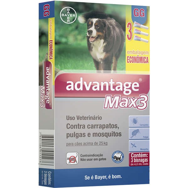 Encontraproduto.com.br - Advantage Max 3 Combo - para Cães mais de 25kg - 4ml