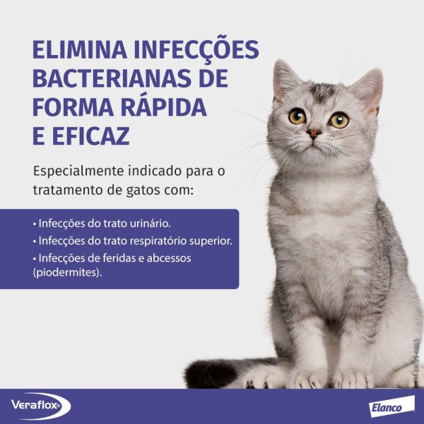 Encontraproduto.com.br - Veraflox Antimicrobiano Suspensão para Gatos