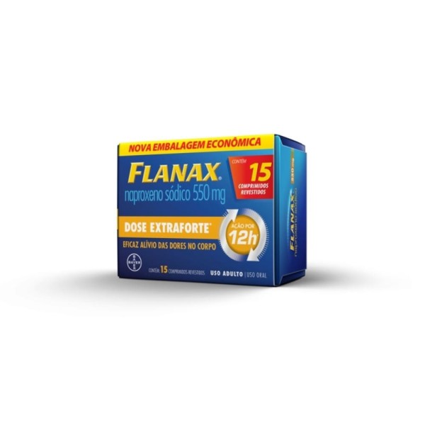 Encontraproduto.com.br - Analgesico Flanax 550mg Bayer Dores Intensas Com 15 Comprimidos  (embalagem Economica)