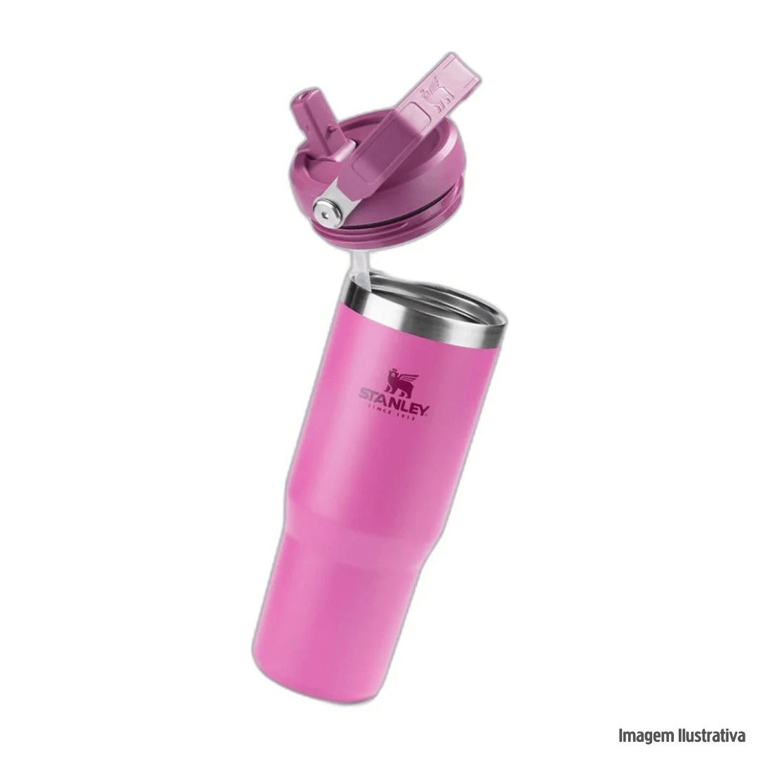Encontraproduto.com.br - Tumbler térmico flip straw 887ml azalea stanley /ref:08128-00.