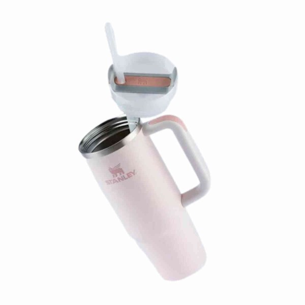 Encontraproduto.com.br - Copo Térmico Quencher Tumbler Rose Quartz Heat Wave 1,18L Stanley