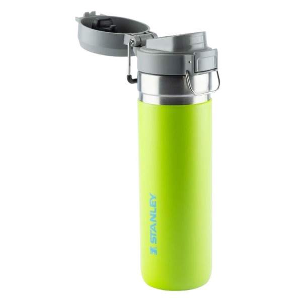 Encontraproduto.com.br - GARRAFA STANLEY TÉRMICA QUICK FLIP VERDE BRIGTH LIME EM AÇO INOXIDÁVEL 710ML 08394-00
