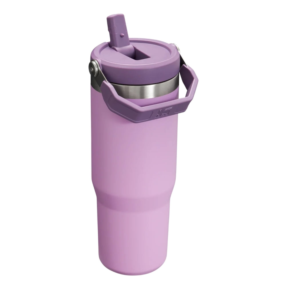 TUMBLER STANLEY TÉRMICA FLIP STRAW EM AÇO INOXIDÁVEL 887ML LILAC 08572-00