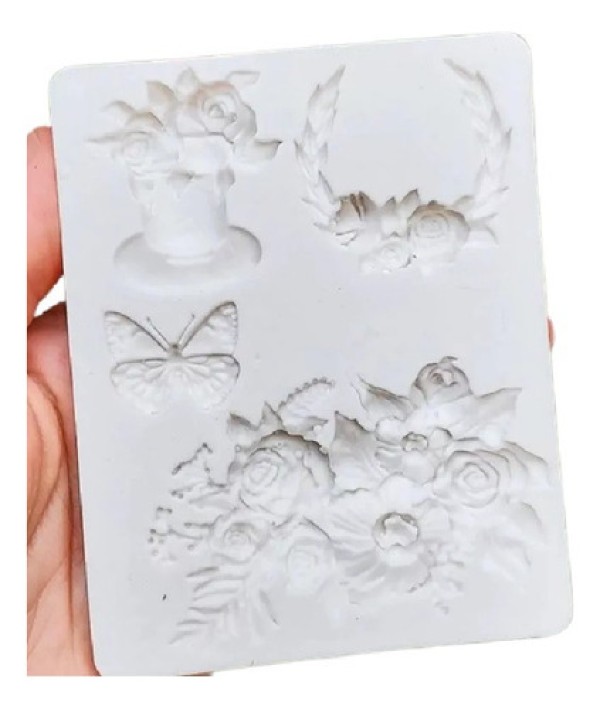Encontraproduto.com.br - Molde Silicone Flores E Arranjos COD 2549 MAZULLI