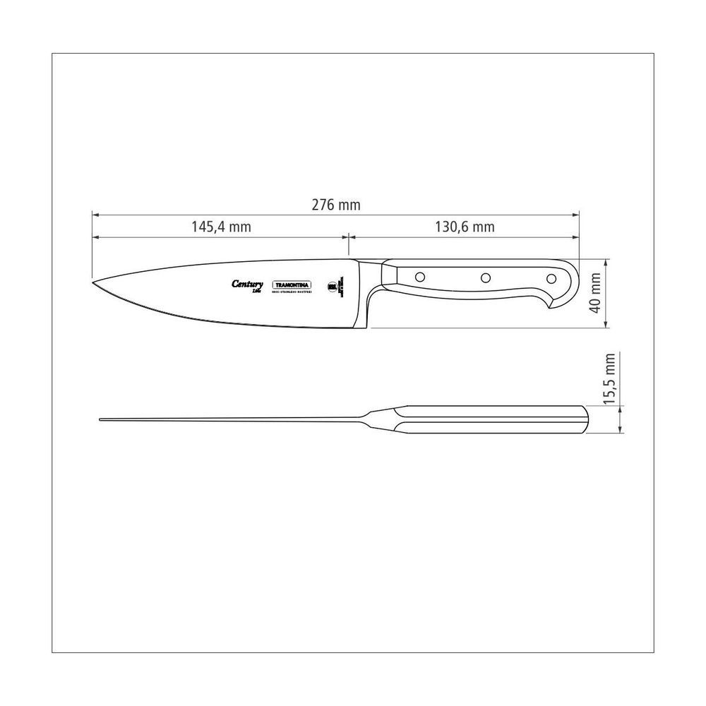 Encontraproduto.com.br - Faca p/ Carne/Cozinha 6`` Tramontina Century