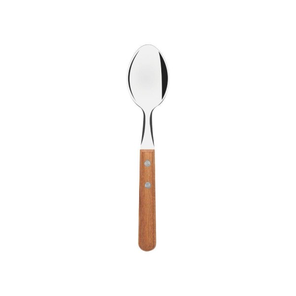 Encontraproduto.com.br - Colher Chá Sobremesa Tramontina Cabo Madeira Inox 12 Peças