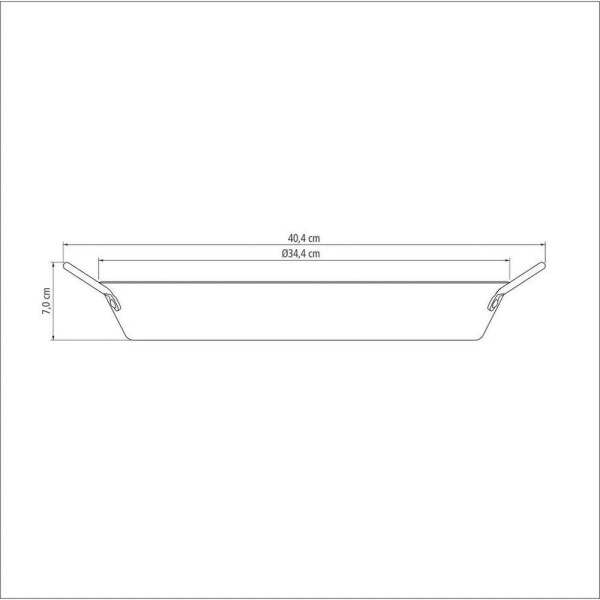 Encontraproduto.com.br - Paellera de Alumínio com Revestimiento Interno Antiaderente Loreto Preta 34cm - Tramontina