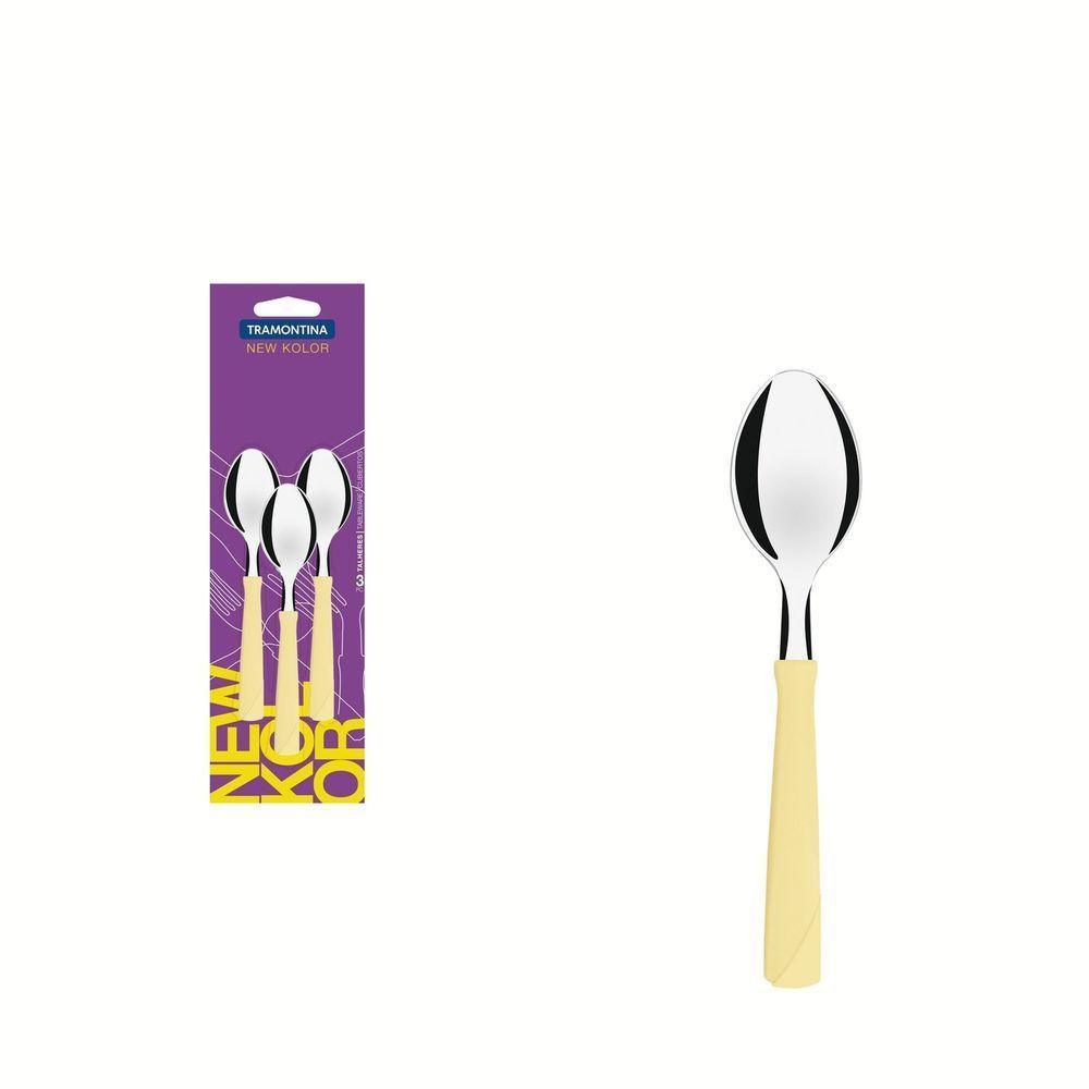 Encontraproduto.com.br - Conjunto De Colheres Para Chá New Kolor Com Lâminas Em Aço Inox E Cabos De Polipropileno
