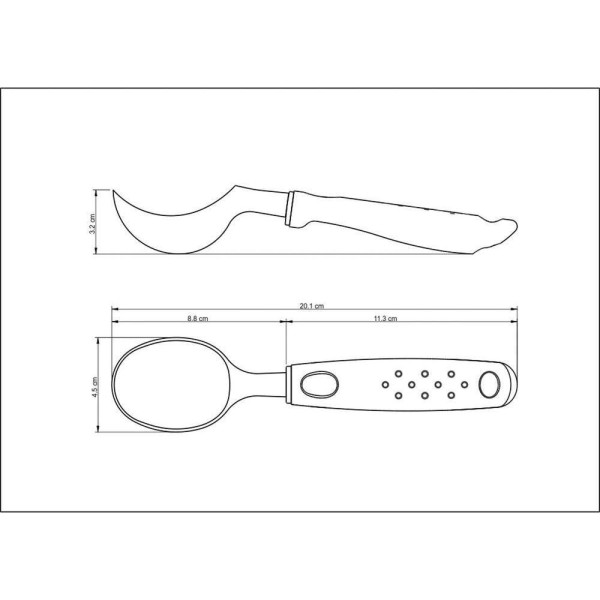 Encontraproduto.com.br - Concha Para Sorvete Tramontina Utilitá Em Zamak Cromado Com Cabo De Polipropileno Branco Tramontina