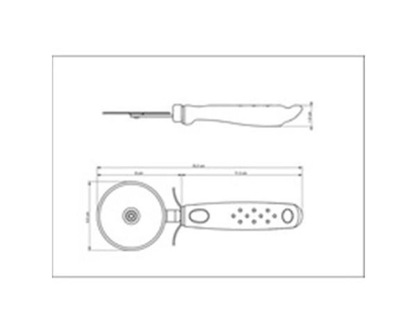 Encontraproduto.com.br - Cortador de Pizza Utilita Branco Inox - Tramontina