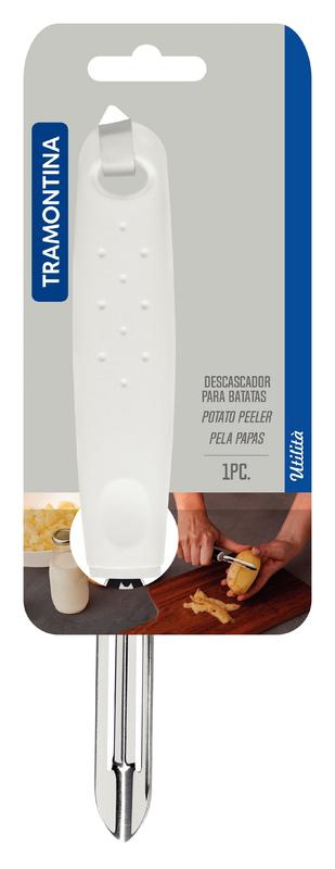 Encontraproduto.com.br - Descascador Batatas Branco Inox Utilita Tramontina