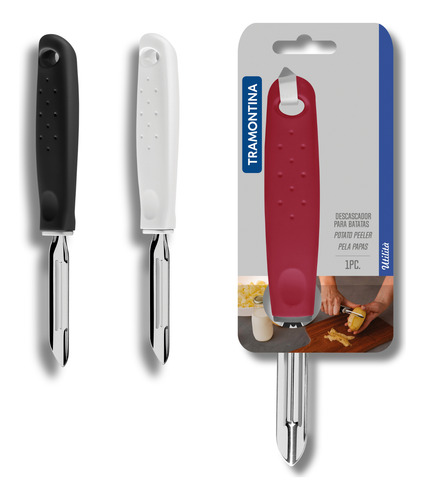 Encontraproduto.com.br - Descascador Batatas Branco Inox Utilita Tramontina
