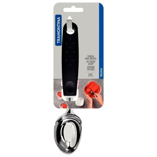 Encontraproduto.com.br - Concha para Sorvete Utilità Preta - Tramontina