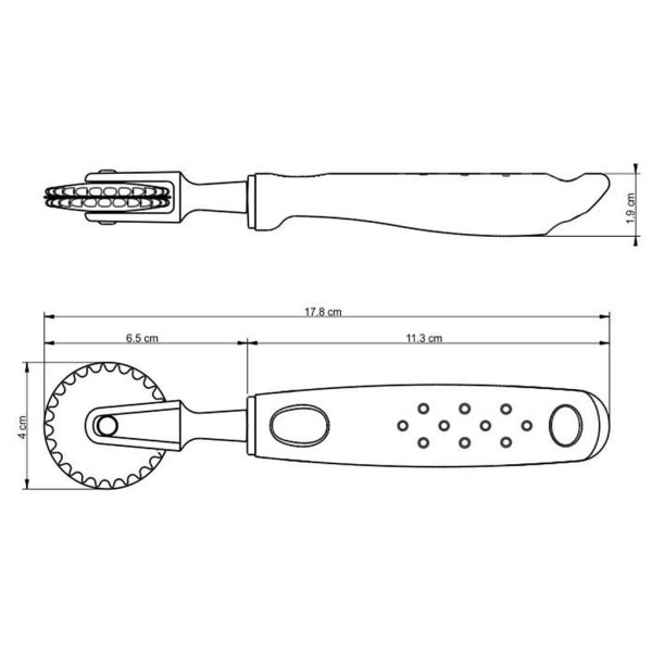Encontraproduto.com.br - Carretilha Corta e Fecha Tramontina Utilitá 21,5cm Preto, em Zamak Cromado e Nylon com Cabo de Polipropileno - 25611/100