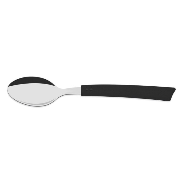 Colher Para Chá Brisa Tramontina Lâmina Aço Inox Cabo Preto Tramontina
