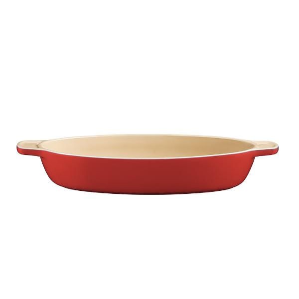 Encontraproduto.com.br - Travessa oval em cerâmica Tramontina Lyon 28cm vermelho