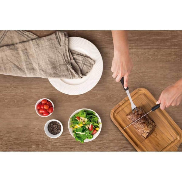 Encontraproduto.com.br - Garfo Trinchante Inox/Polipropileno Tramontina Preto