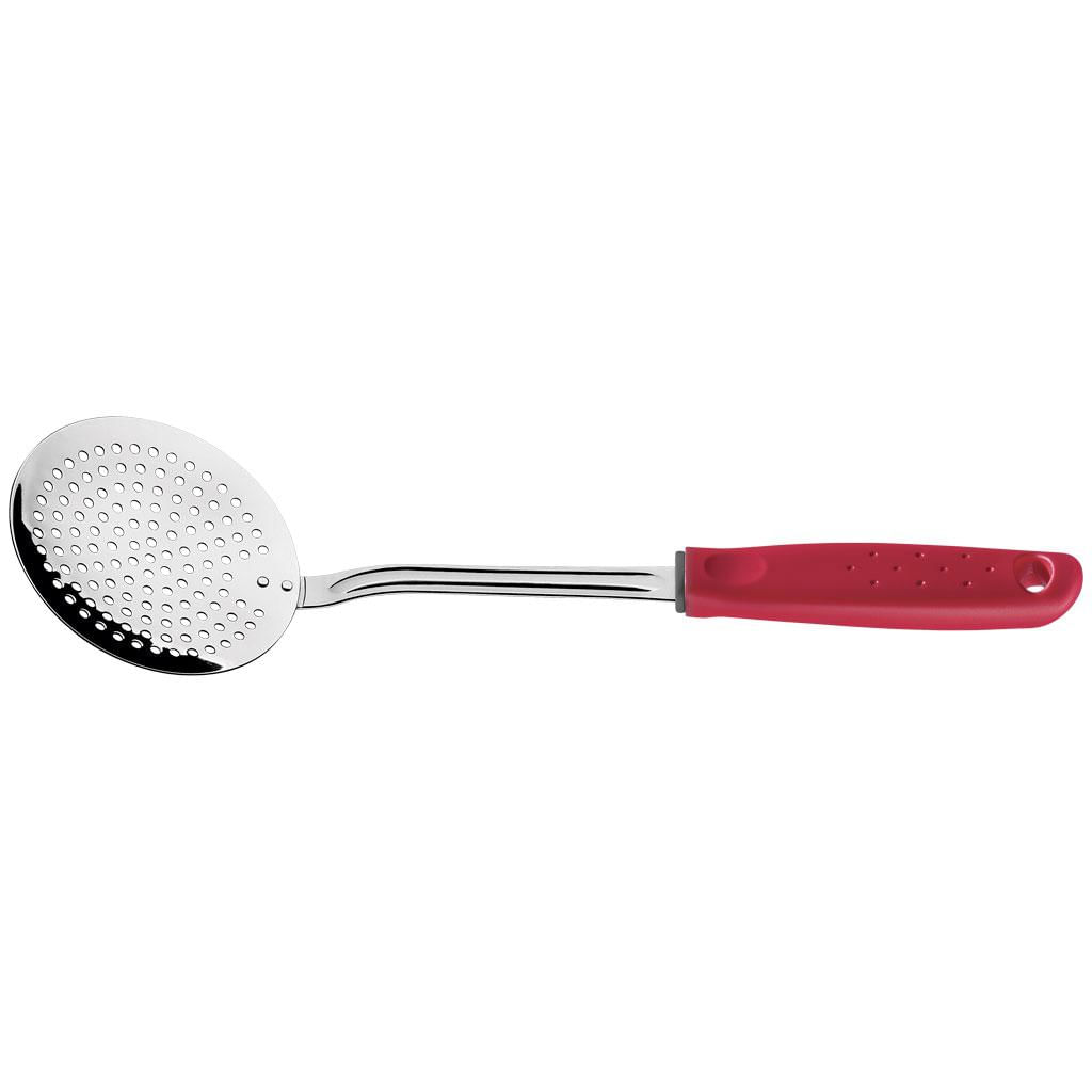 Espumadeira Utilitá em Aço Inox com Cabo de Polipropileno Vermelho - 25652/170 - Tramontina
