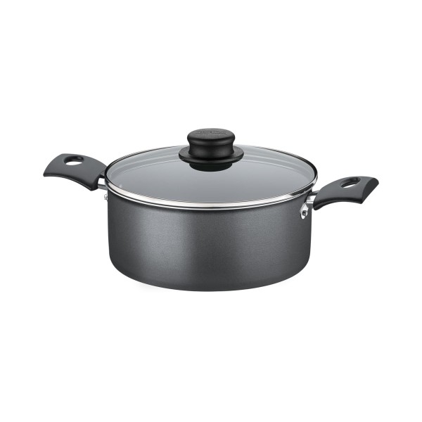 Encontraproduto.com.br - Caçarola Turim em Alumínio com Revestimento Antiaderente Starflon Max Chumbo 22cm 3,7L - Tramontina.