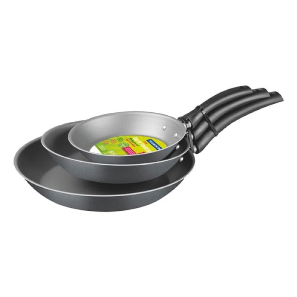 Encontraproduto.com.br - Jogo de Frigideiras Tramontina Turim Preto 3 pecas