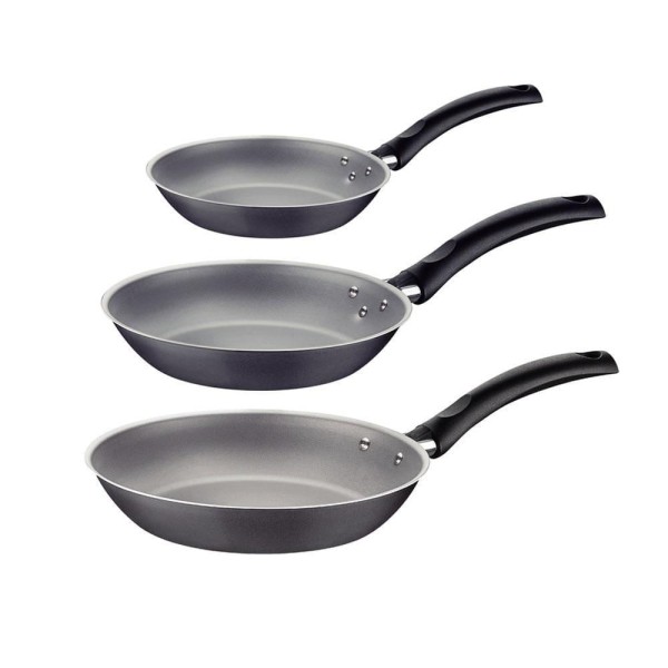 Encontraproduto.com.br - Jogo de Frigideiras Tramontina Turim Preto 3 pecas