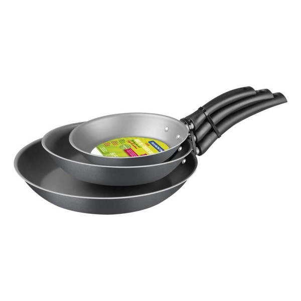 Encontraproduto.com.br - Jogo de Frigideiras Tramontina Turim Preto 3 pecas