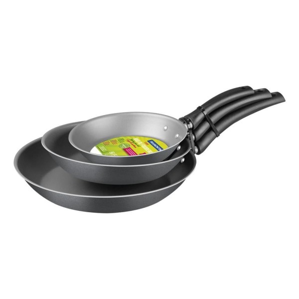 Encontraproduto.com.br - Jogo de Frigideiras Tramontina Turim Preto 3 pecas