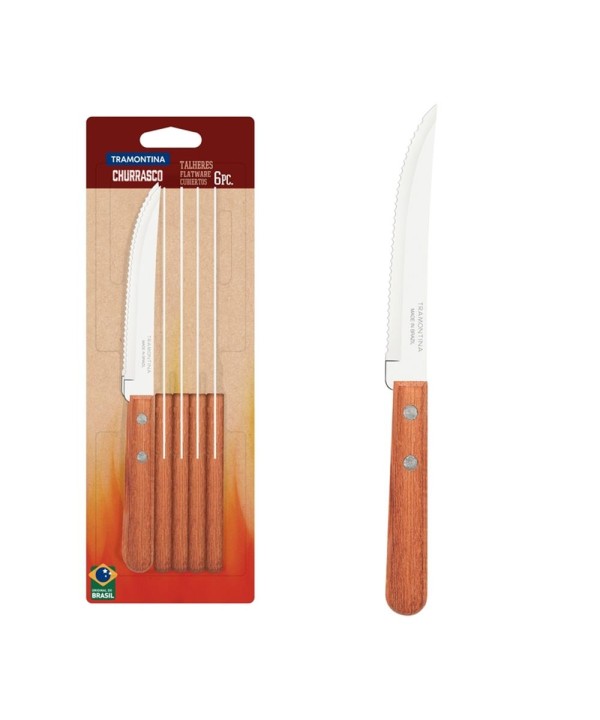 Conjunto de Facas para Churrasco Tramontina Dynamic Natural 6 Pecas
