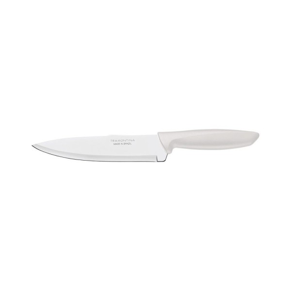 Encontraproduto.com.br - Faca Chef Tramontina Plenus Com Lâmina Em Aço Inox E Cabo De Polipropileno Off White 7