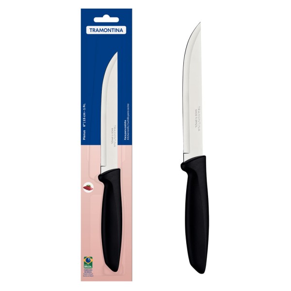 Faca de Cozinha Tramontina Plenus em Inox com Cabo Plástico 6