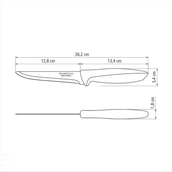 Encontraproduto.com.br - Faca Desossar Plenus 5 Cabo Branco Aço Inox Tramontina