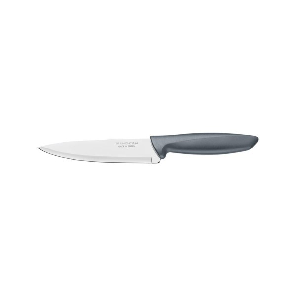Encontraproduto.com.br - Faca Chef Tramontina Plenus Com Lâmina Em Aço Inox E Cabo De Polipropileno Cinza 6