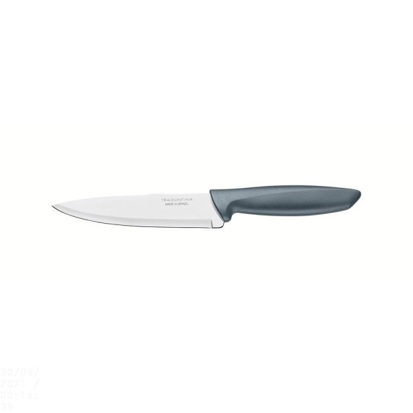 Encontraproduto.com.br - Faca Chef Tramontina Plenus Com Lâmina Em Aço Inox E Cabo De Polipropileno Cinza 6