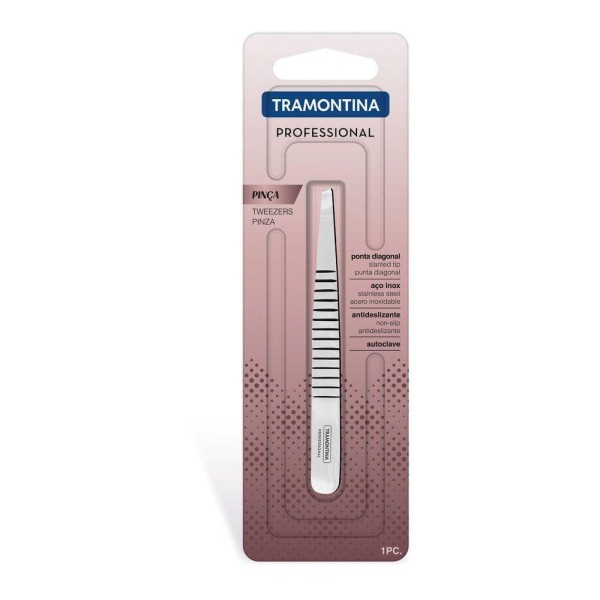 Encontraproduto.com.br - Pinça de Ponta Diagonal Tramontina Inox Com Ponta Inclinada 1 Unidade