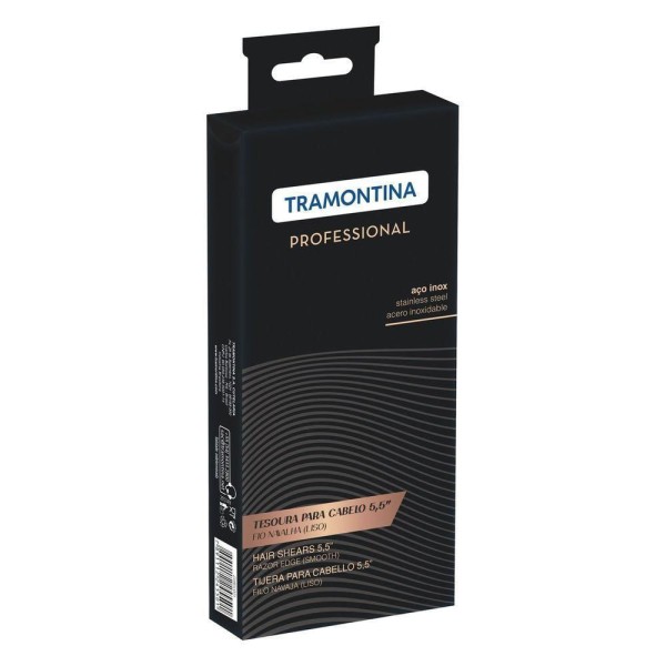 Encontraproduto.com.br - Tesoura para Cabelo Tramontina Aço Inox com Fio Navalha e Apoio 5,5