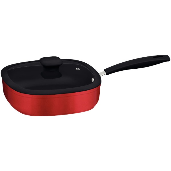 Encontraproduto.com.br - Frigideira Funda Tramontina Refinatta Alumínio Starflon Vermelho 24 cm 2,8 L
