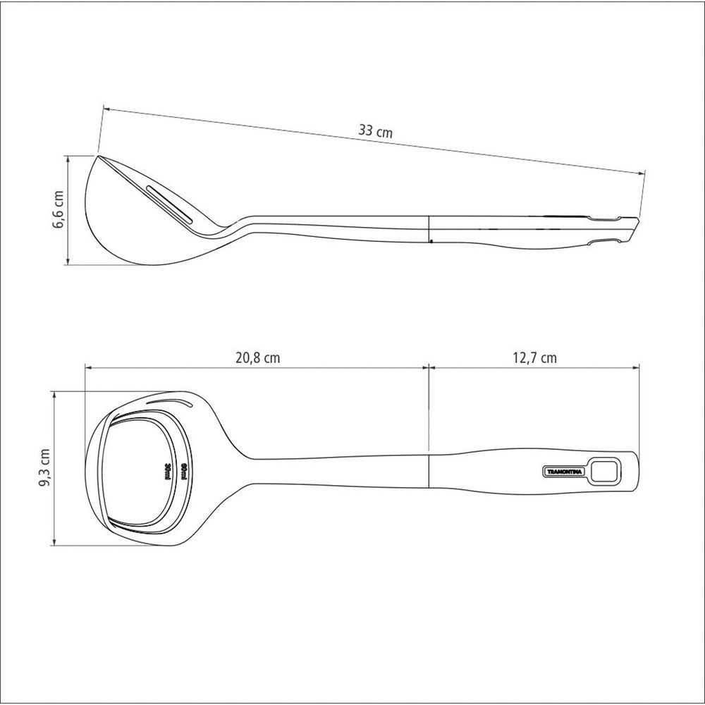 Encontraproduto.com.br - Concha em nylon Tramontina Verano 33cm vermelha
