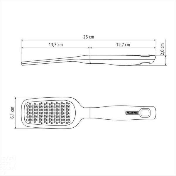 Encontraproduto.com.br - Mini Ralador Tramontina Verano com Lâmina em Aço Inox Onix