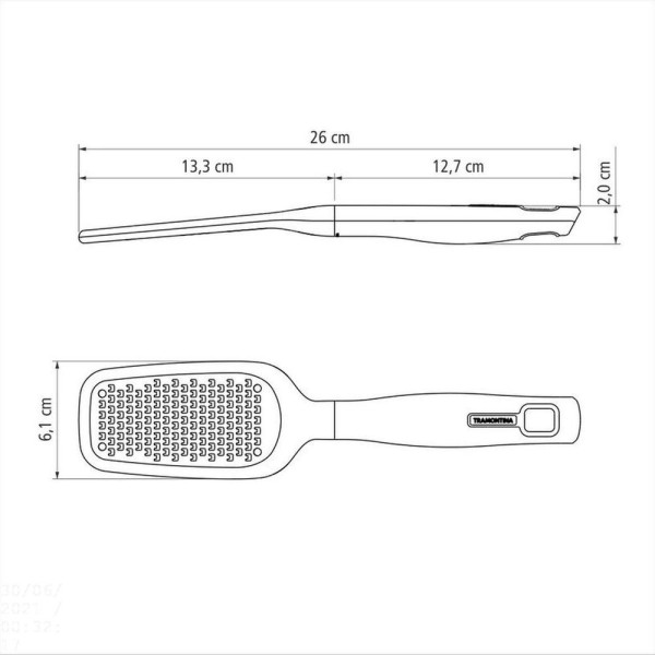 Encontraproduto.com.br - Mini Ralador Tramontina Verano com Lâmina em Aço Inox Onix